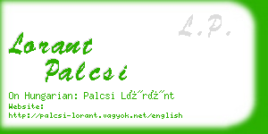 lorant palcsi business card